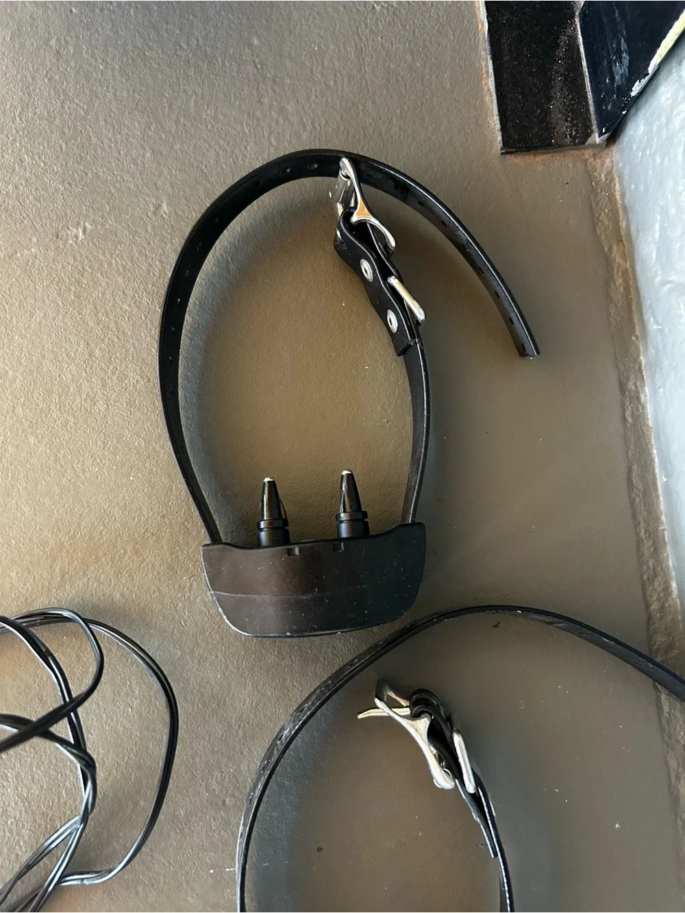 Two sets Black Dog Training Collar with Dual Contact Probes